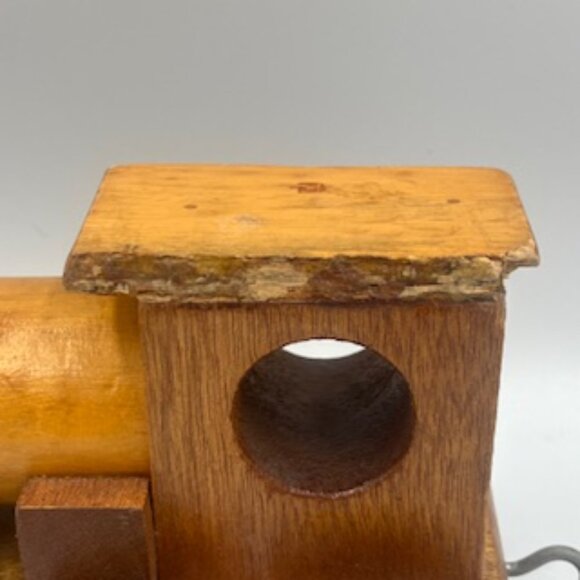 Vintage Handcrafted Wooden Toy Train pull toy  with 5 Linkable Cars hardwoods - Picture 12 of 12